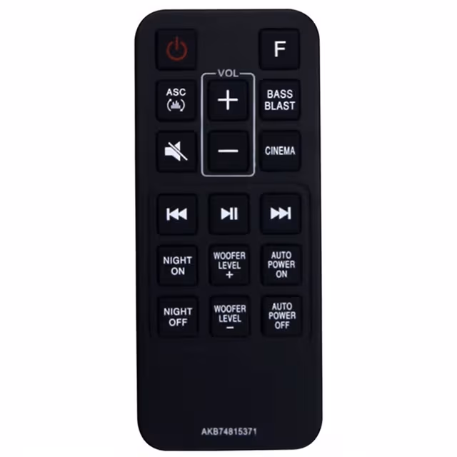 Erstatning fjernkontroll for AKB74815371 for LG Soundbar