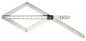 Vinkelmåler COMBI i aluminium, justerbar og bladlengde 17 cm