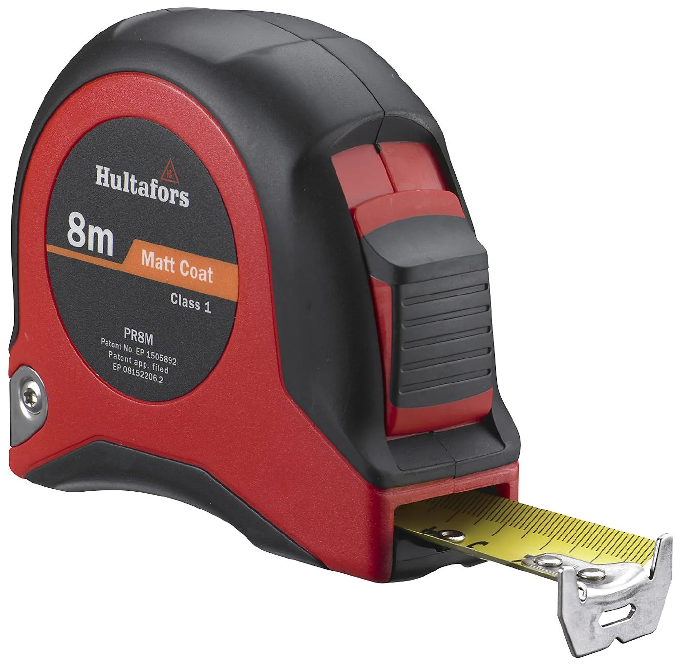 Båndmål PR 8M gult bånd, 8 m x 25 mm