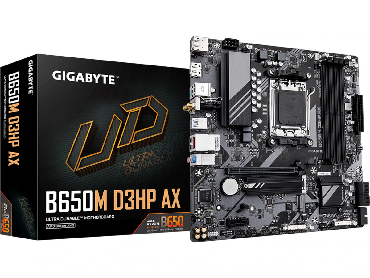 GIGABYTE B650M D3HP AX Hovedkort - AMD B650 - AMD AM5 socket - DDR5 RAM - Micro-ATX
