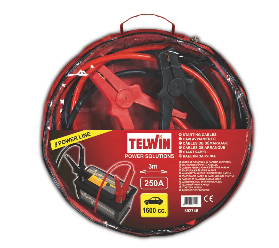 Startkabler 3 m Ø16 mm 250 A