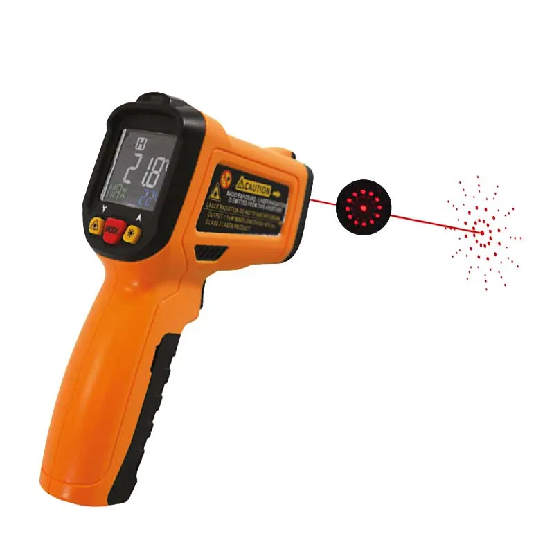 Infrarødt termometer med sirkulær laser (-30°C-500°C)