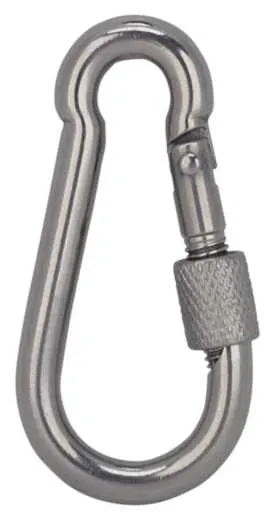 Karabinhake med hurtiglås 6mm