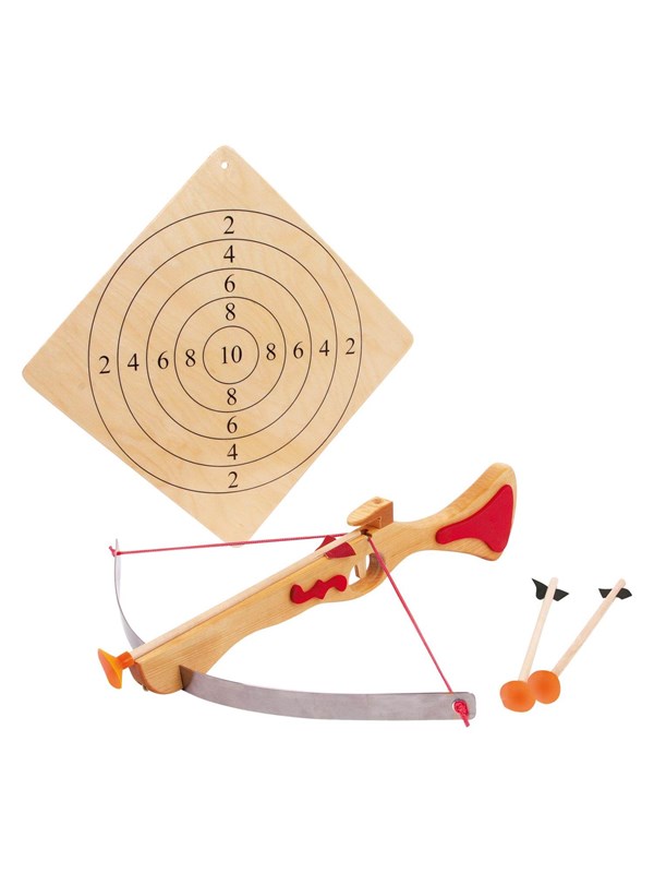 Small Foot - Wooden Sports Crossbow with Target Board 4 pcs.