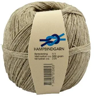 Emballasjegarn hamp 3,0mmx75m