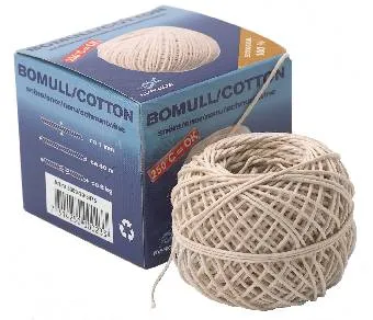 Stekesnor bomull 1,0mmx40m hvit