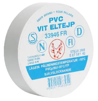Teip el 33946 fr 19mmx20m hvit