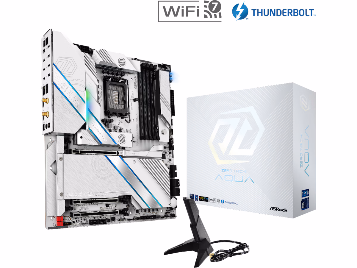 ASRock Z890 TAICHI AQUA Hovedkort - Intel Z890 - Intel LGA1851 socket - DDR5 RAM - Extended ATX