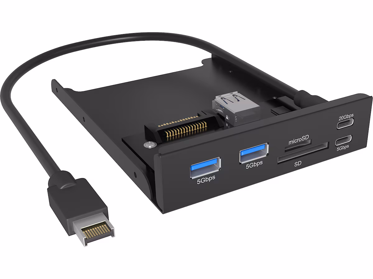 ICY BOX IB-HUB1419-i3 USB-hub - 4 porter - Svart