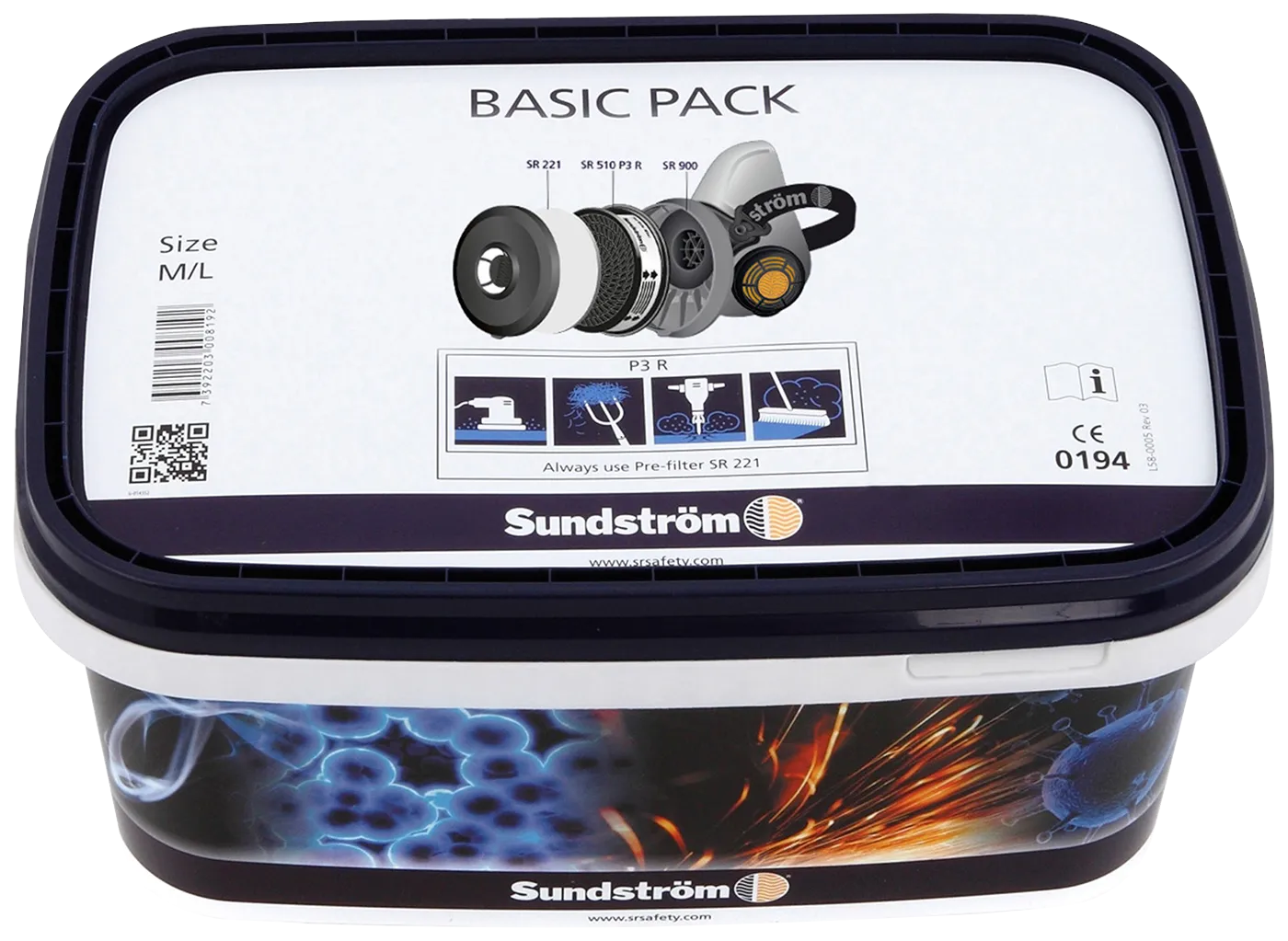 Halvmaske Sundström SR 900 M Basic Pack - inkl. filter
