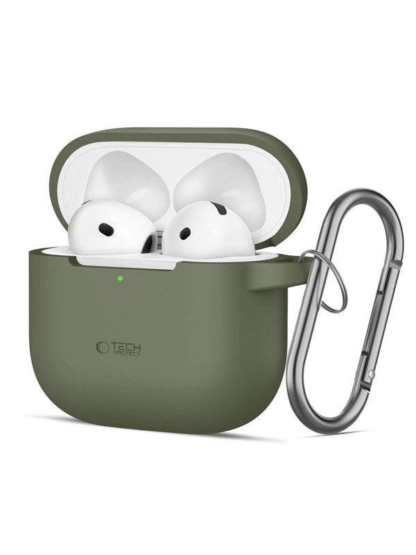 Tech-Protect  Silicone Hook Case for AirPods 4 - Green