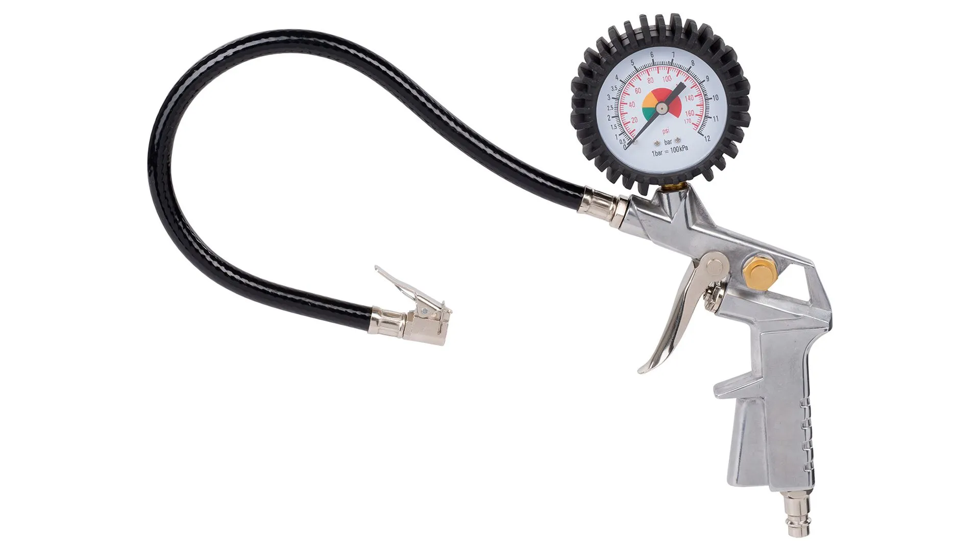 Trykkluft pumpistol med manometer