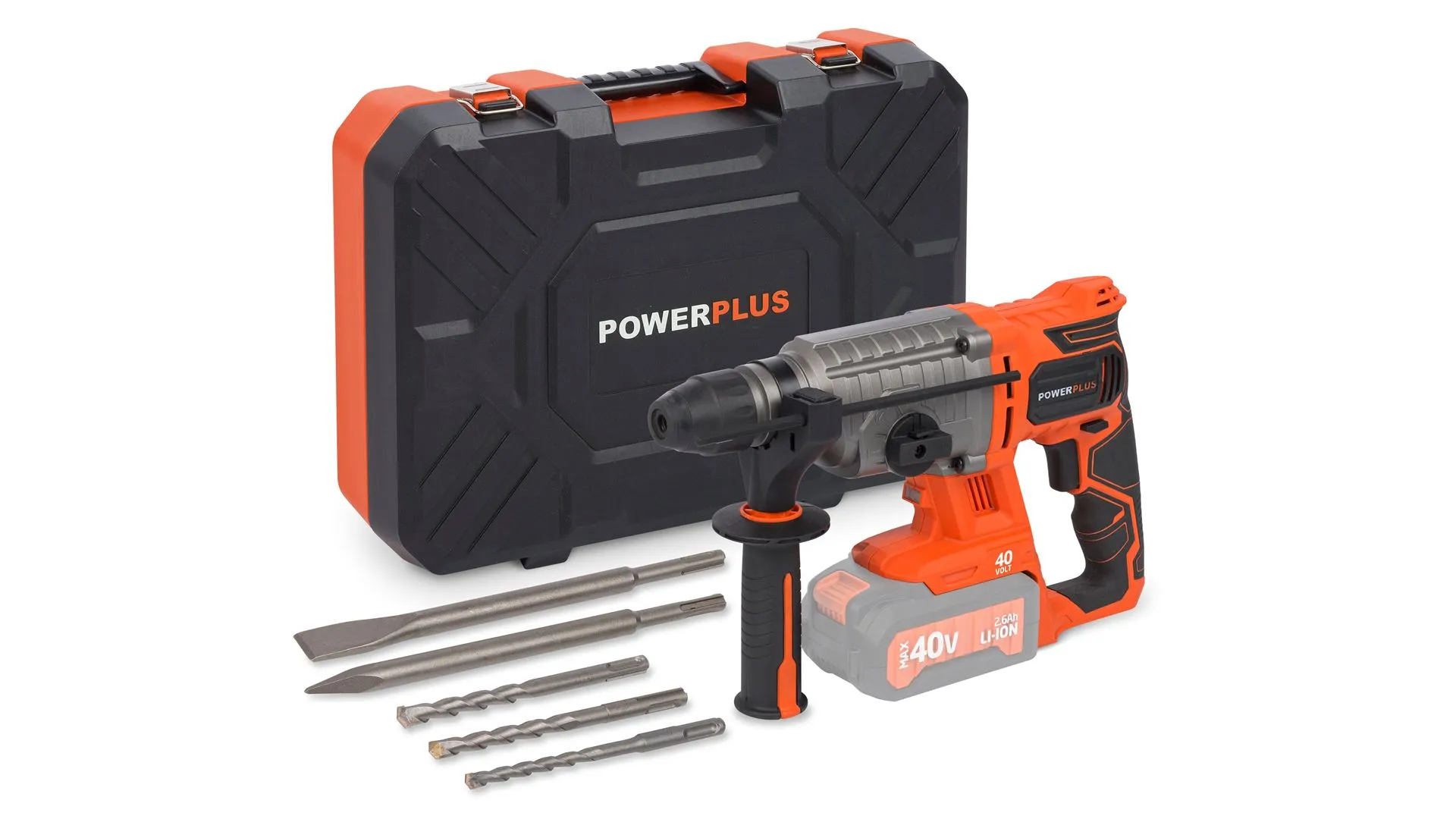POWDP1570 Borehammer 40 Volt med 5 deler - SOLO