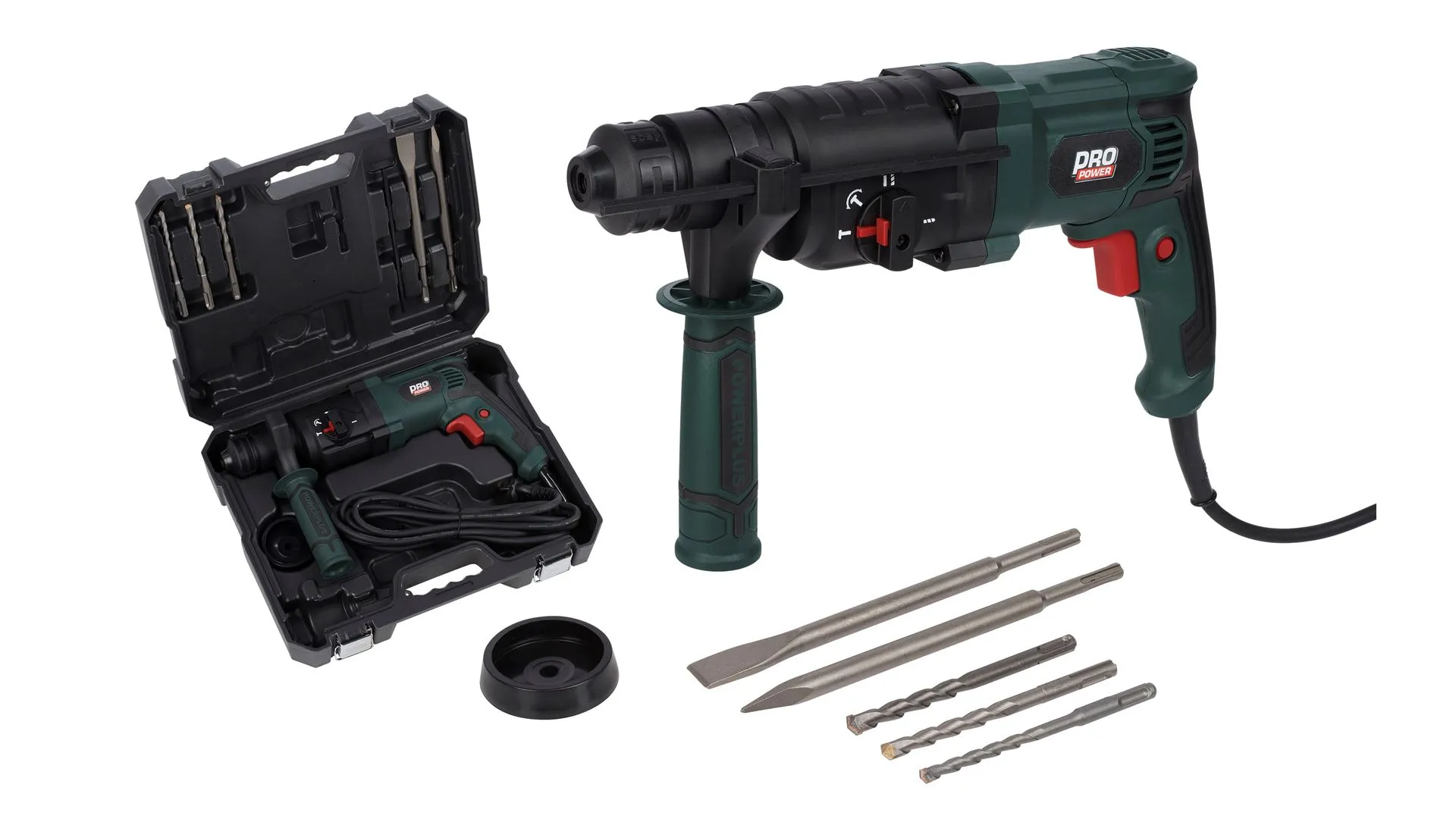 POWP3010 Borhammer 800 watt i koffert Powerplus