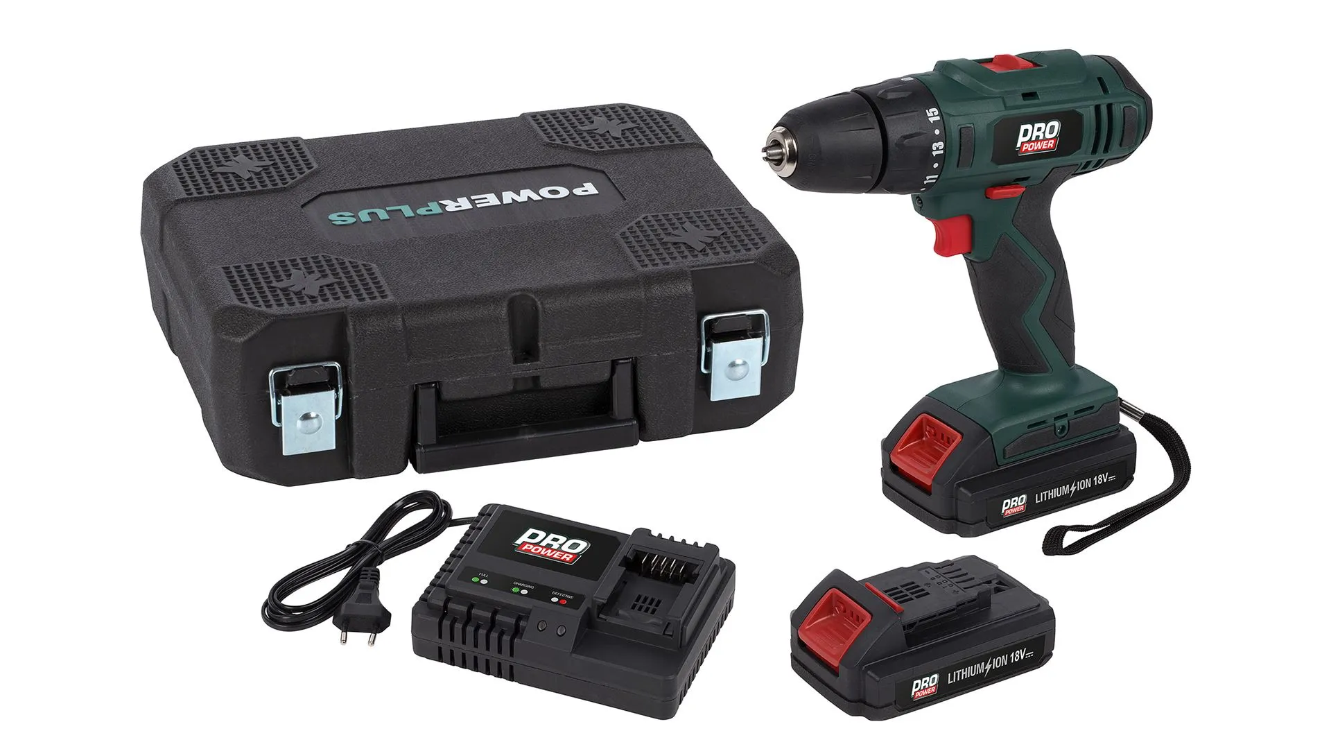 Skruemaskin 18 volt med 2 batterier
