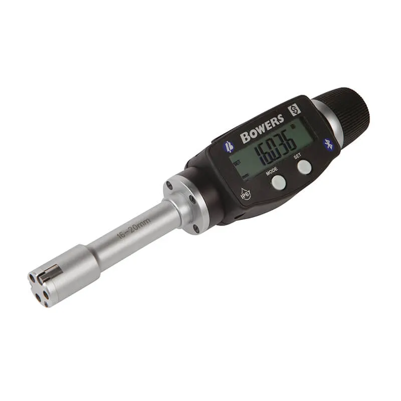 BOWERS XTD16M-BT digitalt 3-punkts mikrometer 16-20 mm med kontrollring
