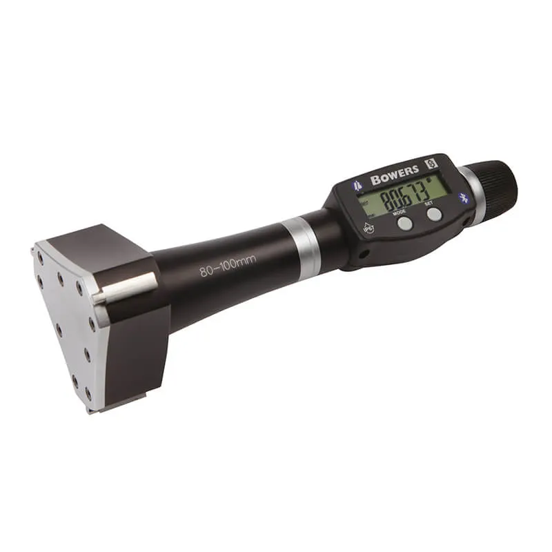 BOWERS XTD80M-BT digitalt 3-punkts mikrometer 80-100 mm med kontrollring