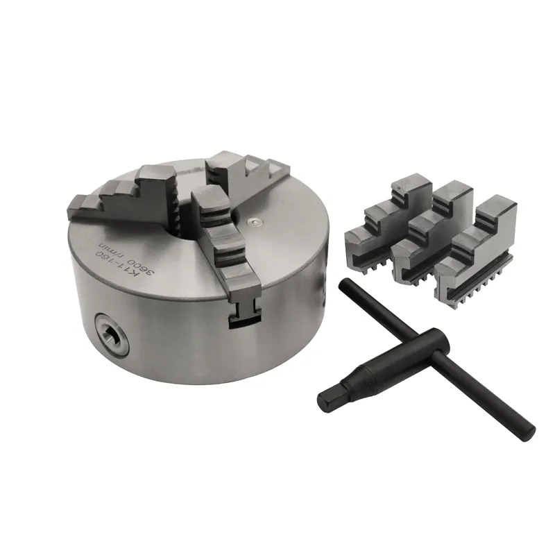 Senterpatron 3-bakket Dia. Ø125 mm i støpegods