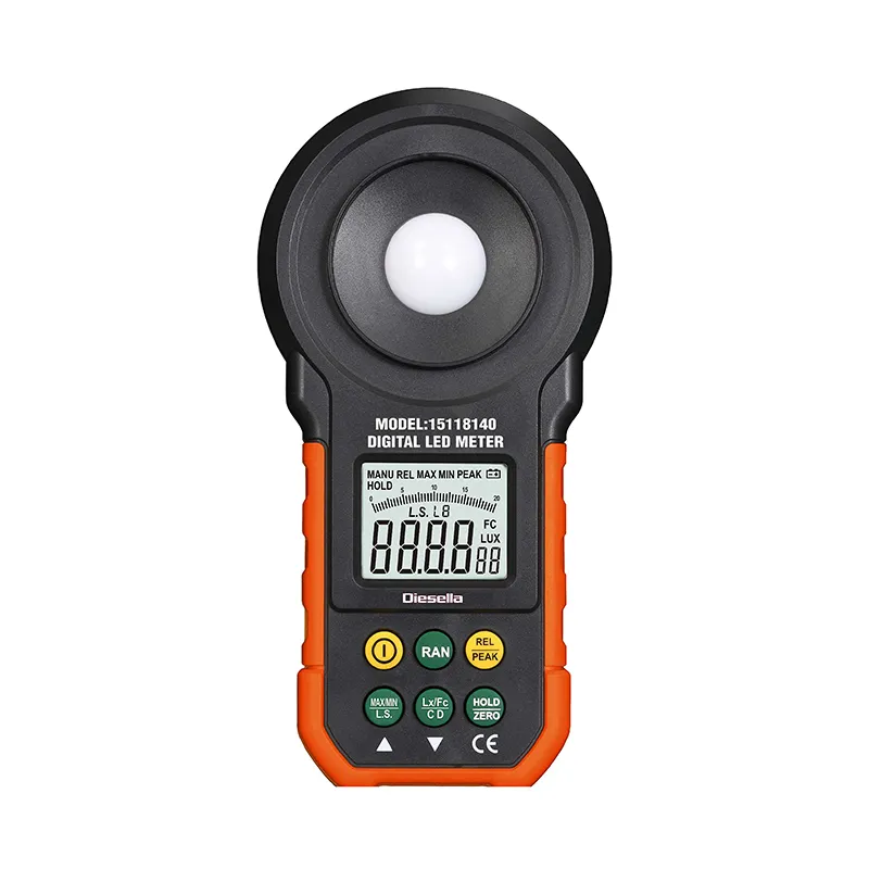 Digitalt luxmeter for måling av vanlig lys- og LED lysintensitet