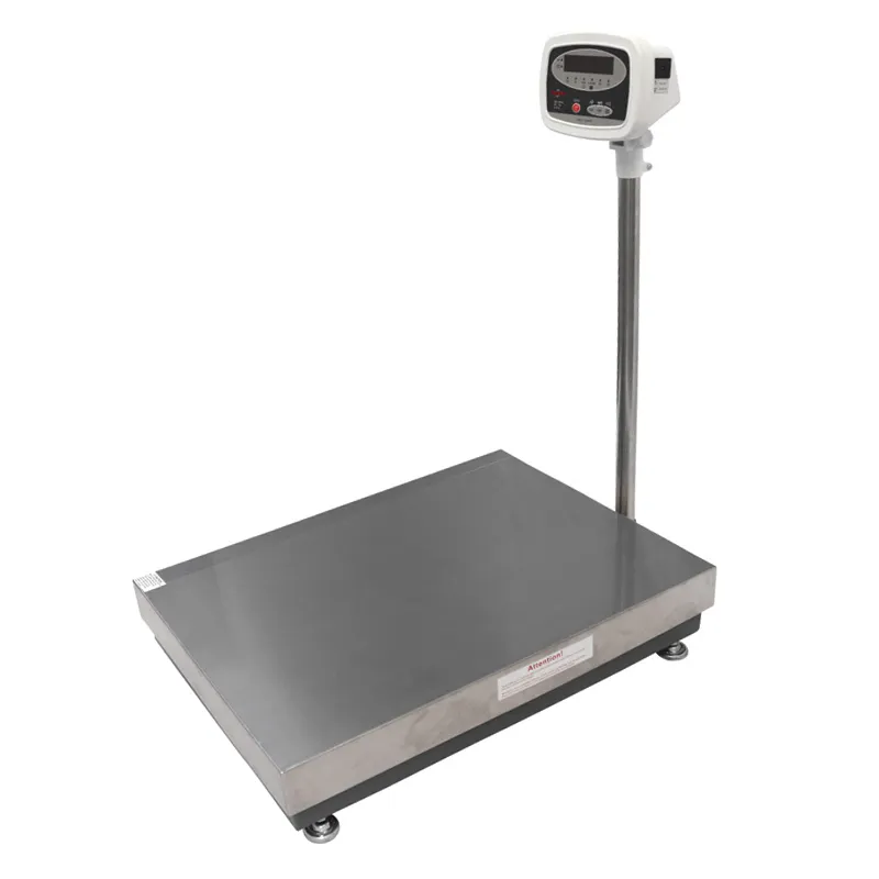 Gulvvekt 300 kg / inndeling 50 g med LED-display og 800x600 mm veieplate