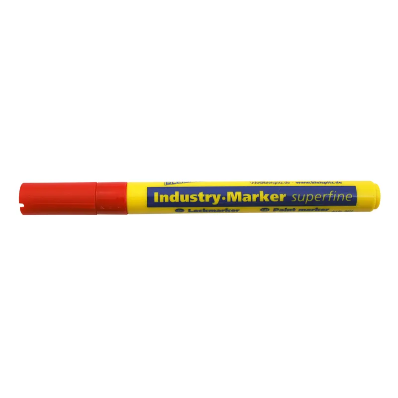 Industrimarkør 0,8 mm RØD rund spiss (modell 0815)