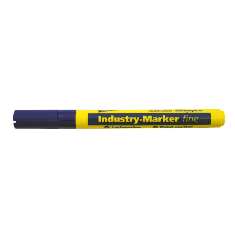 Industrimarkør 1-2 mm BLÅ rund spiss (modell 0938)