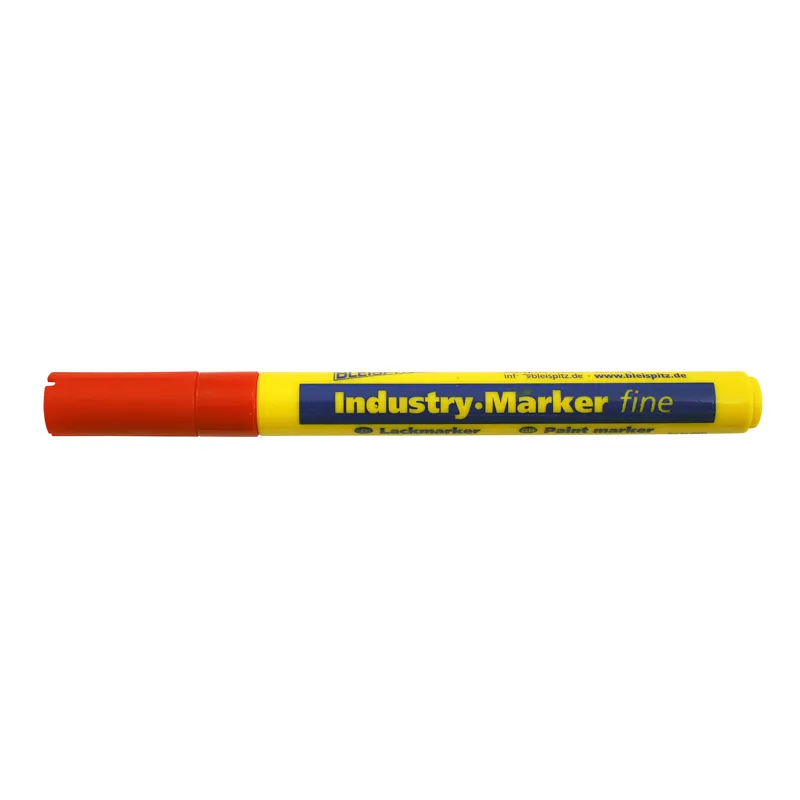 Industrimarkør 1-2 mm RØD rund spiss (modell 0914)