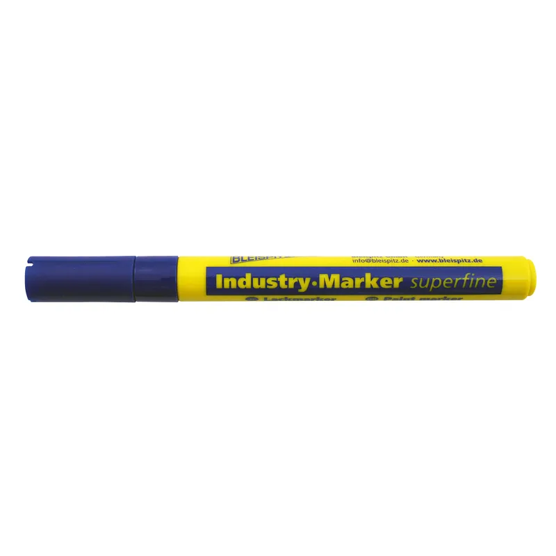 Industrimerker 0,8 mm BLÅ rund spiss (modell 0839)