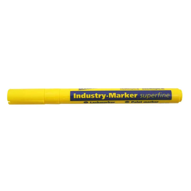 Industrimarkør 0,8 mm GUL rund spiss (modell 0853)