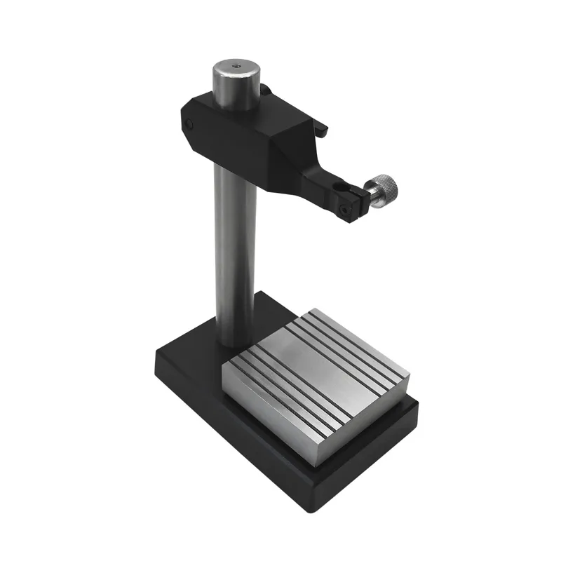Mini-målebord 80x80 mm med kraftig støpejernsfot med stabil målesøyle