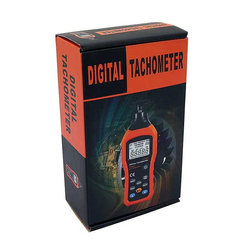 Digital håndtakometer (Omdrejningsteller) med mekanisk måling og datalogging