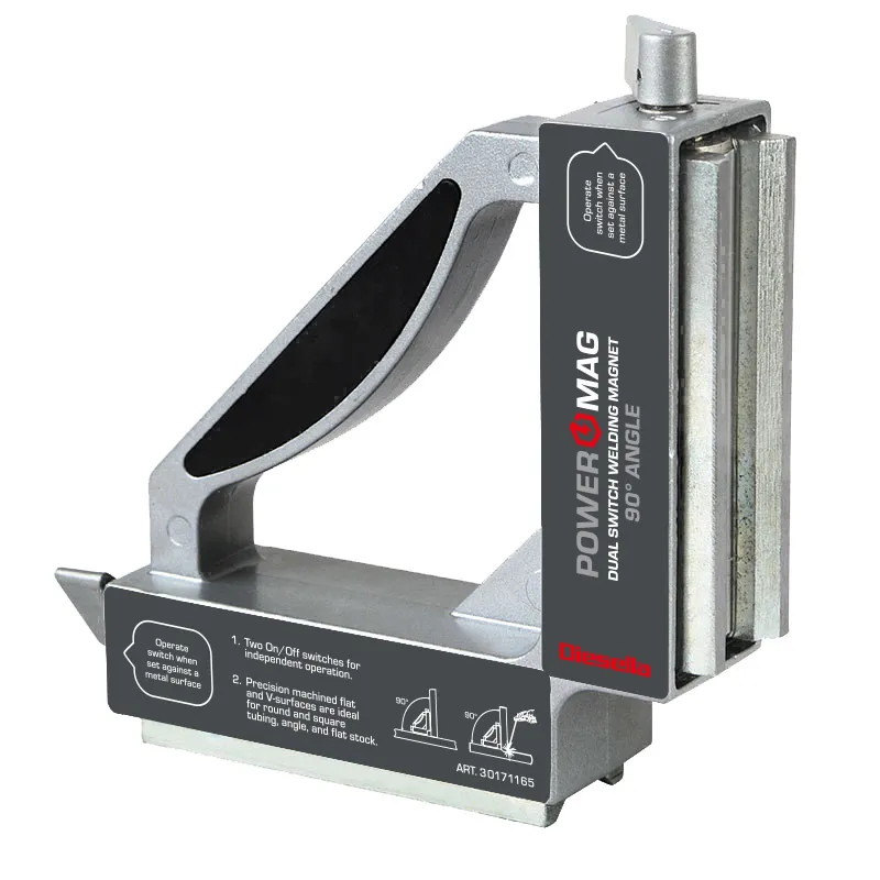 WLDPRO Magnetvinkel med fast 90° vinkel og dobbel on/off-funksjon (50kg/490N)