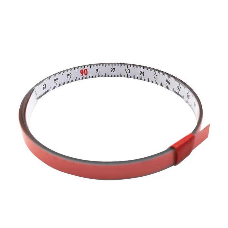 Selvklebende Pit målebånd i stål 3Mx10 mm, H-V gradering HVIT