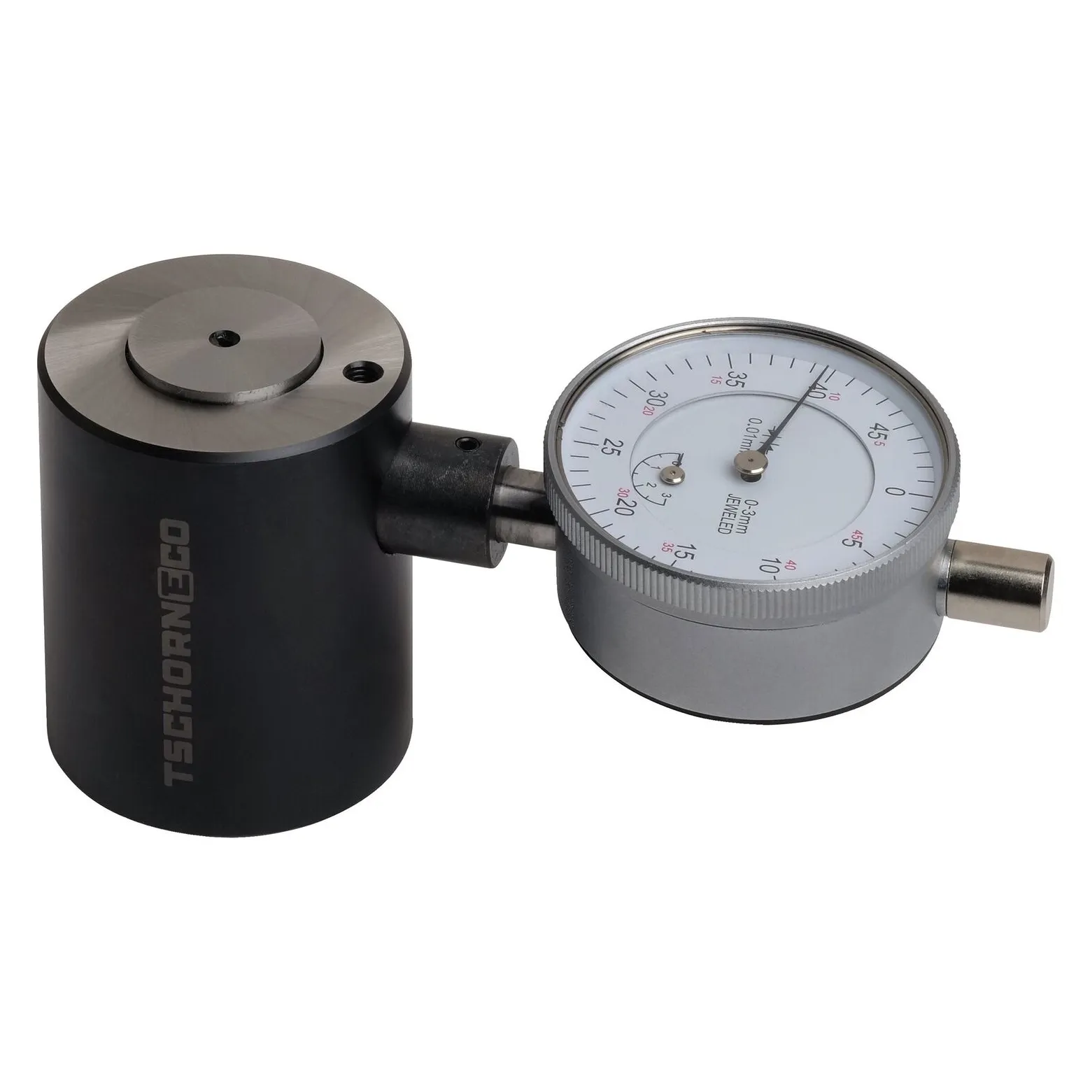 Toolsetter 39 mm (+/- 0,01 mm) med måleur og magnet og Ø20 mm tasteflate