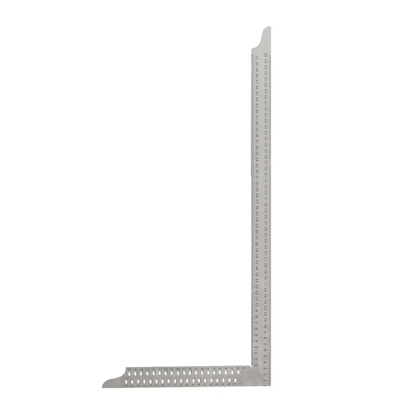 Snekker-/tømrervinkel 600x280x35 mm med dobb. skala og merkehull
