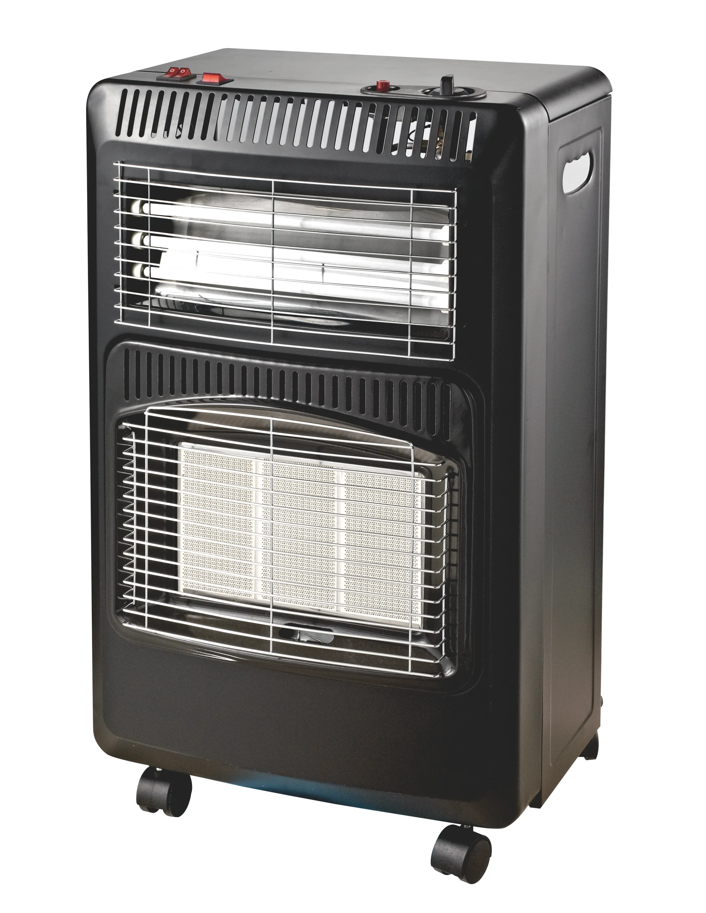 Gassvarmeovn - sammenleggbar, 4,2 kW + elektrisk varmeblåser