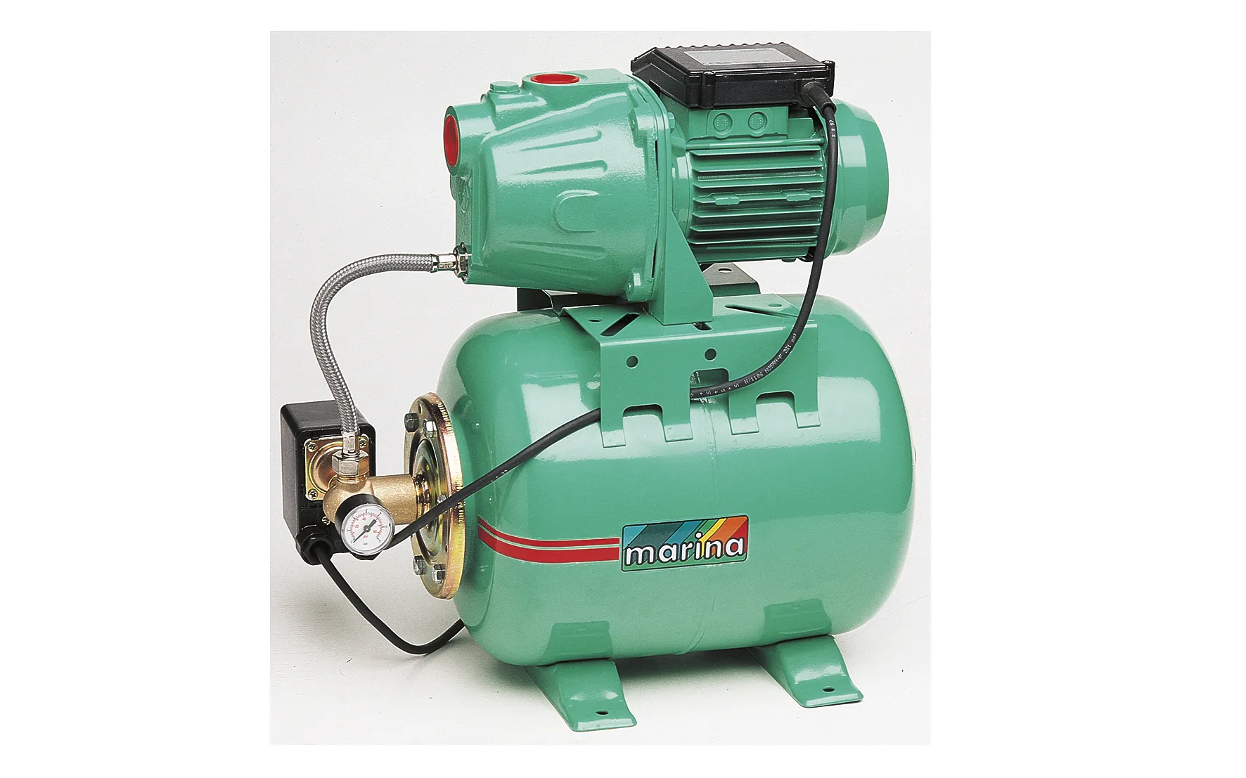 Marina CAM 40/22 husvannverk, 230v, 1", 60 l/min løftehøyde 28 m, støpejernshus, 22 l. tank