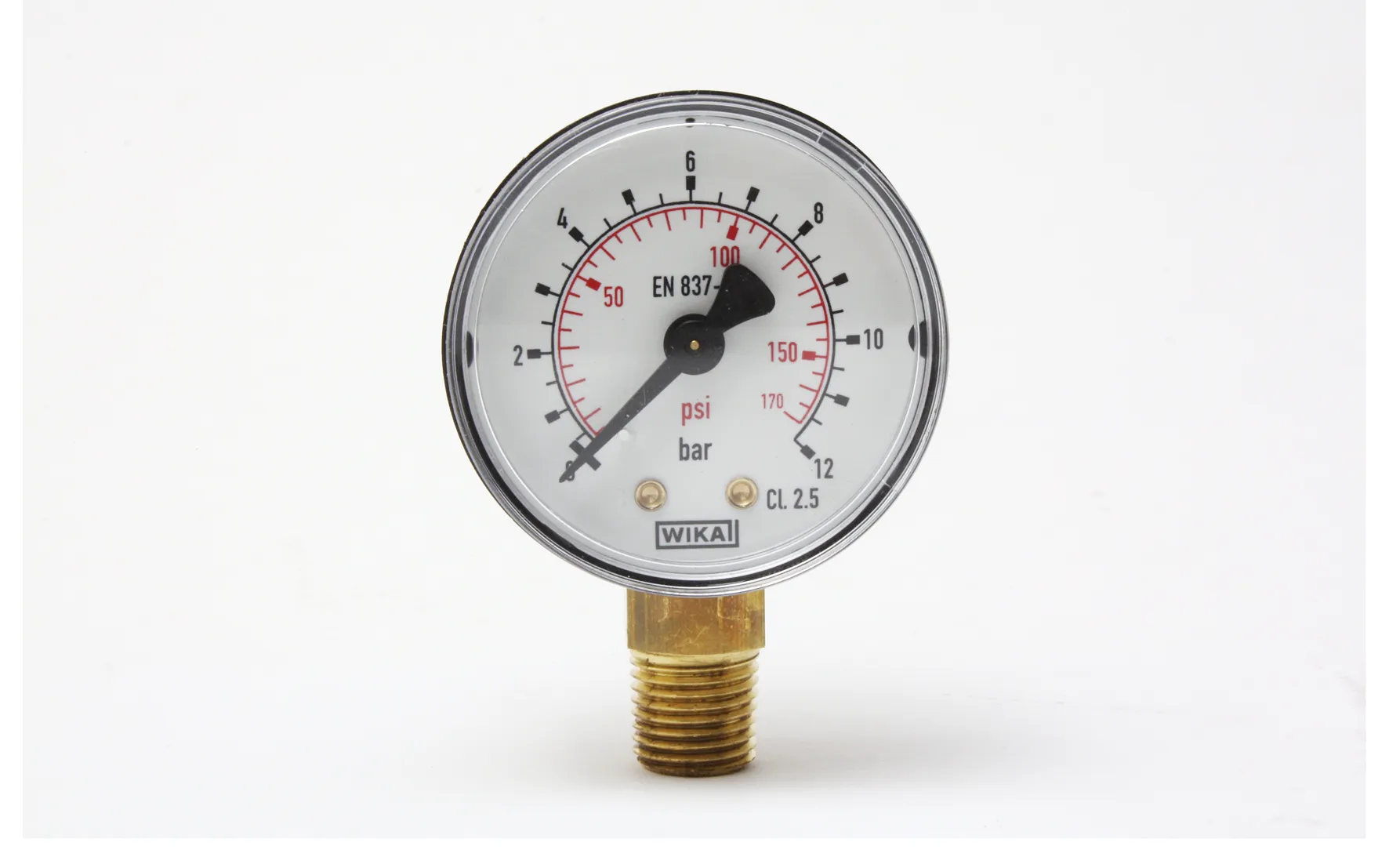 0-12 bar, ø50 mm manometer