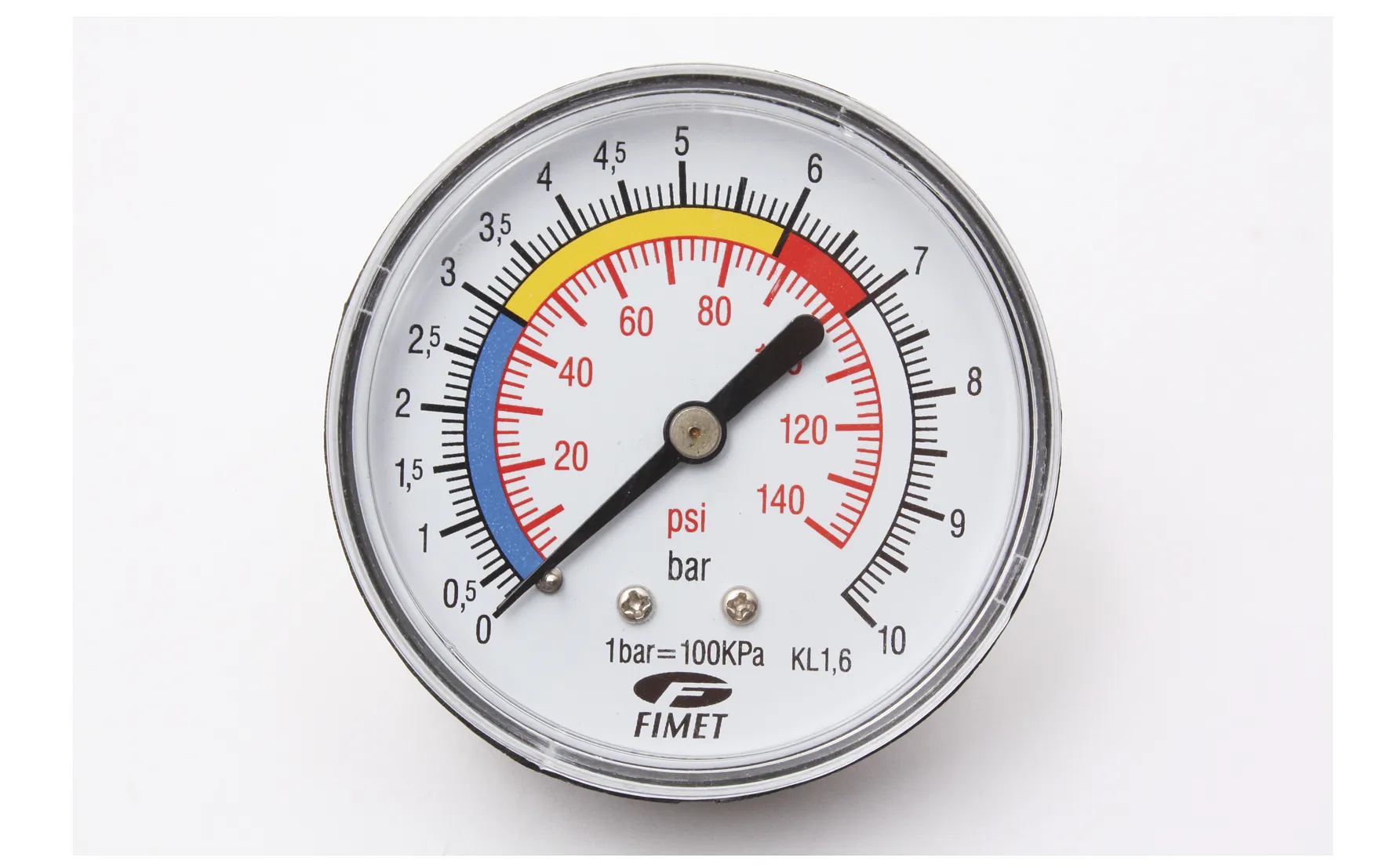 0-12 bar, ø63 mm manometer