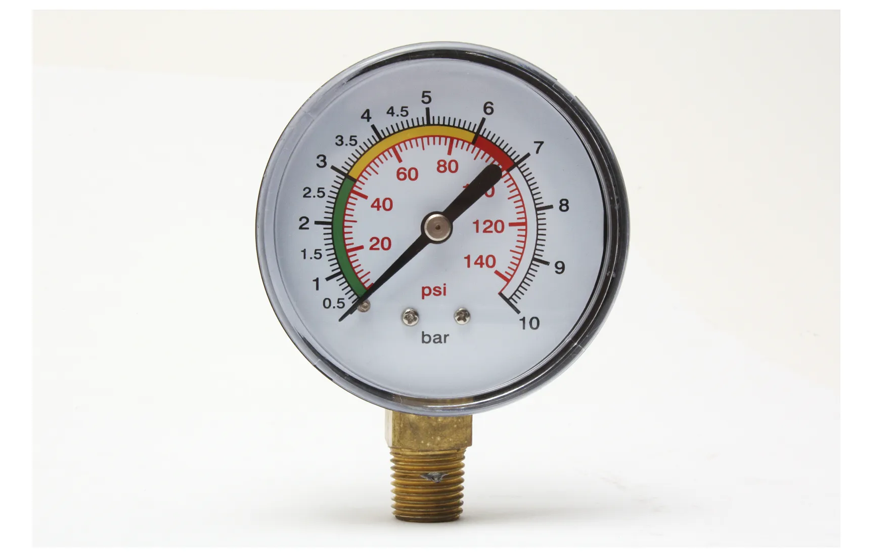 0-12 bar, ø63 mm manometer