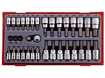35 deler topp- og bitssett med 1/4" og 3/8" feste Teng Tools TTBS35