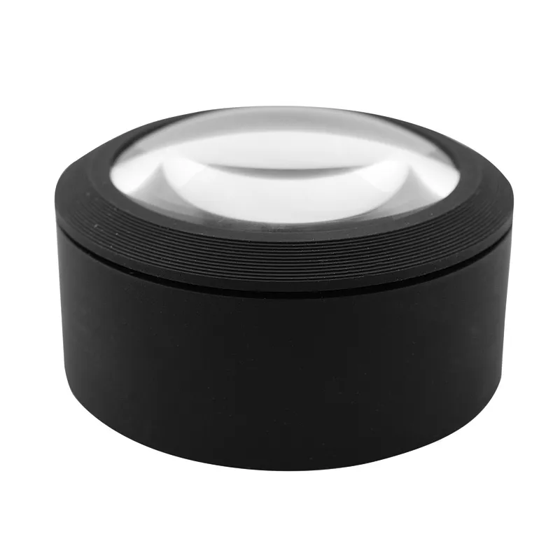 Stålupe 3,5X forstørrelse Ø70 mm glasslinse og 3xLEDs