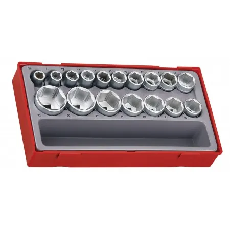 Topnøkkelsett med 1/2" tilkoblingsfeste Teng Tools TT1217-6