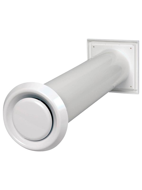 Duka Wall valve with insect net Ø100 mm white