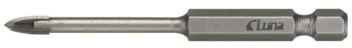 Flisebor med hardmetallspiss og 1/4"-sekskantfeste luna