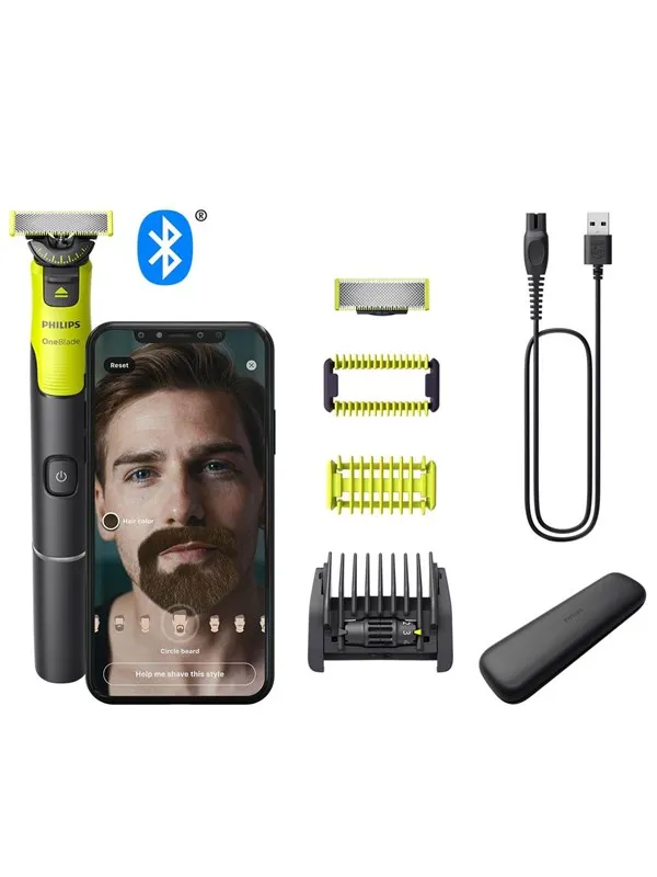 Philips Skjeggtrimmer OneBlade 360 med tilkobling Ansikt + Kropp