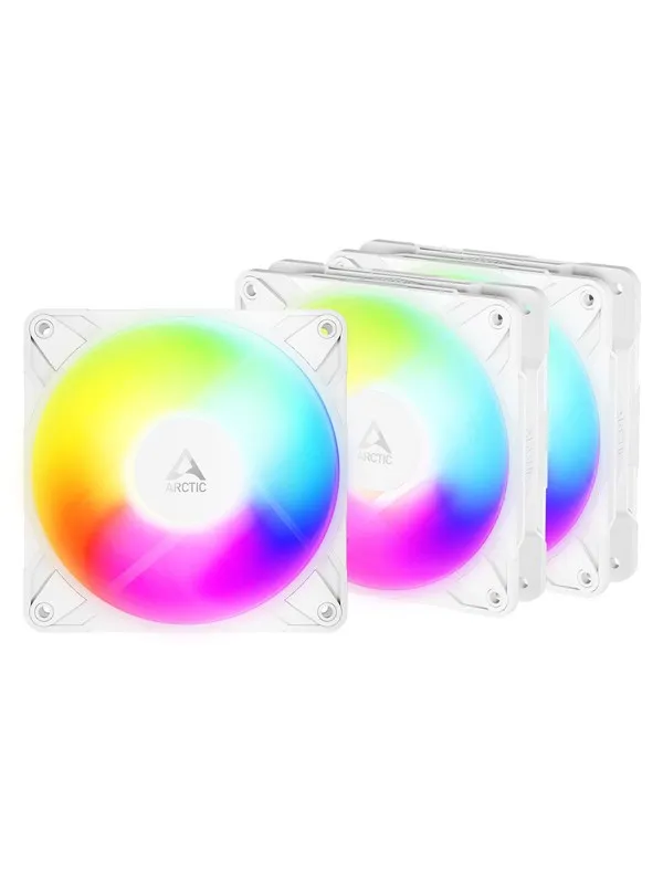 Arctic P12 Pro Reverse A-RGB (White) - 3 Pack - Kabinettvifte - 120mm - Hvit