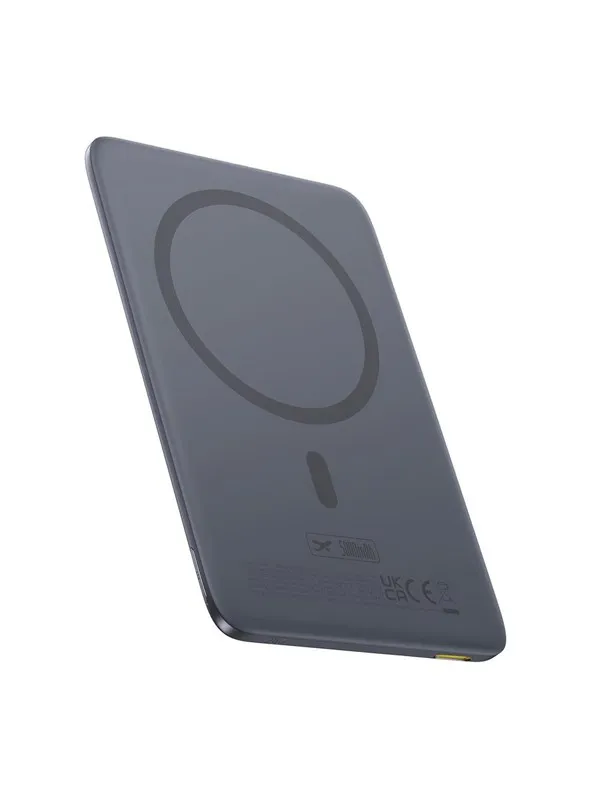 Baseus PicoGo Ultra-Slim 5000 mAh Wireless charging Grey Nødlader - Grey - 5000 mAh