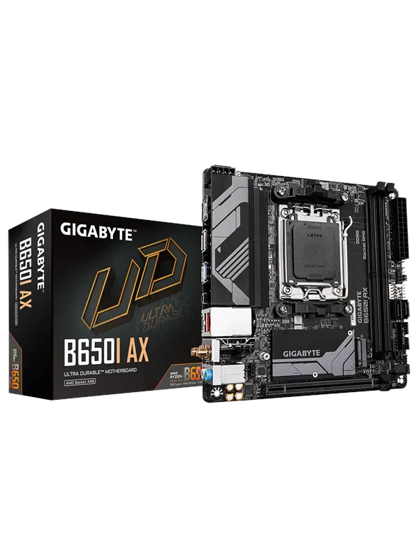 GIGABYTE B650I AX Hovedkort - AMD B650 - AMD AM5 socket - DDR5 RAM - Mini-ITX