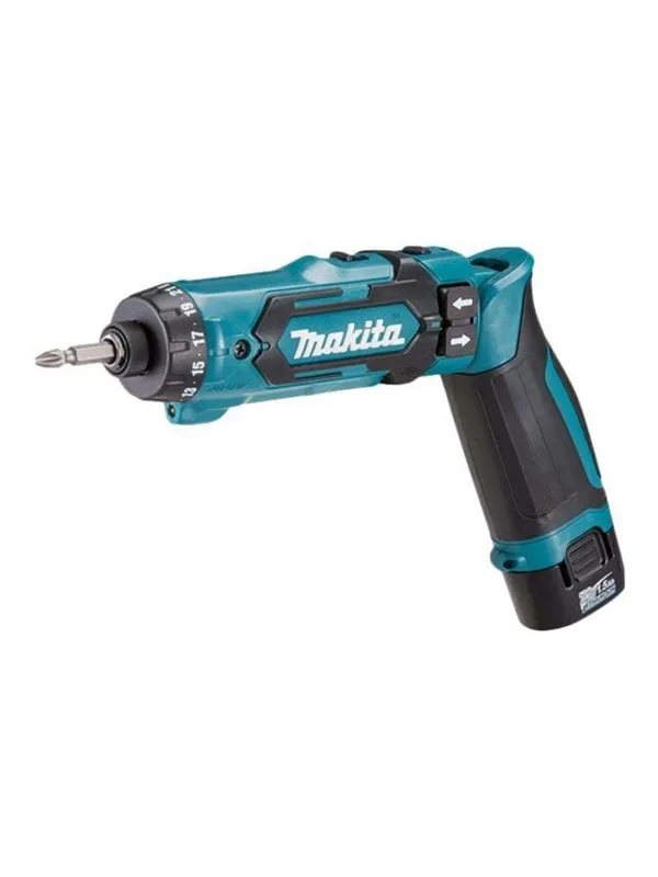 Makita 7.2v driver drill pen li-ion - with 2x1.5ah charger and sui